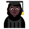 Woman Student- Dark Skin Tone emoji on Microsoft